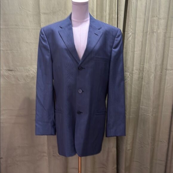 Versace Classic 100% rayon Men's Blue/gray Blazer, R50 - Picture 1 of 12